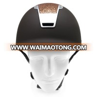 Brown glitter fabric riding helmet/ riding hats/ horse helmet