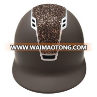 Custom brown safety glitter fabric horse riding helmet for men/women